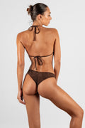Alma Bandeau Chocolat Daim - Taille S