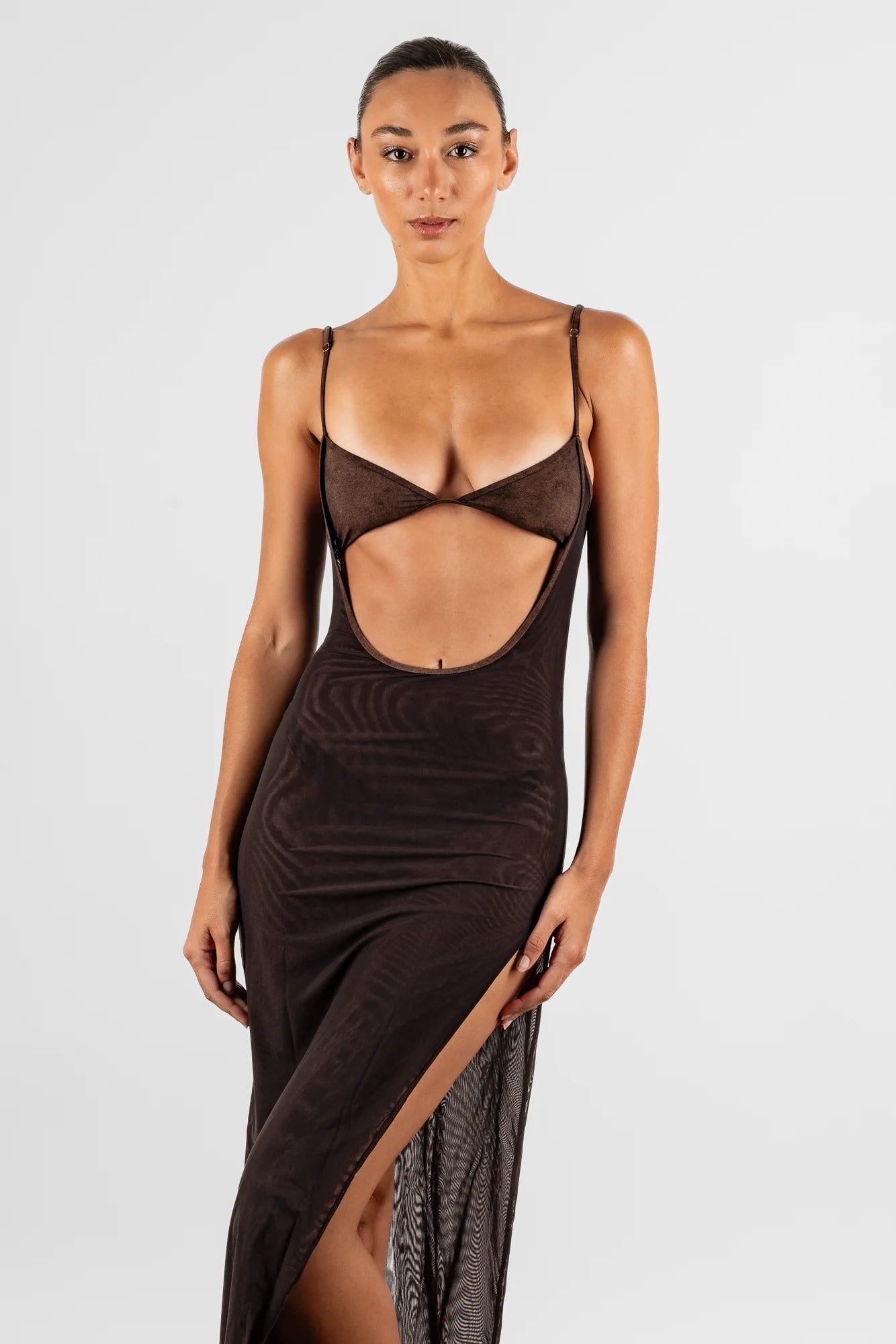 Robe Nina Chocolat - Taille XL